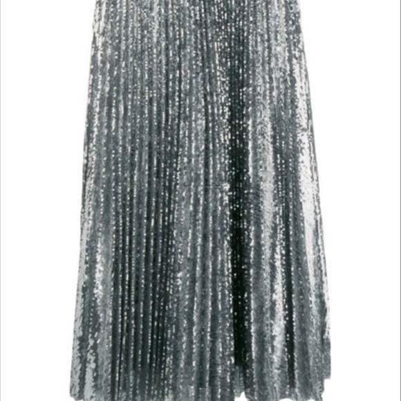New! MSGM Sequin Pleated Midi Skirt - Picture 7 of 13